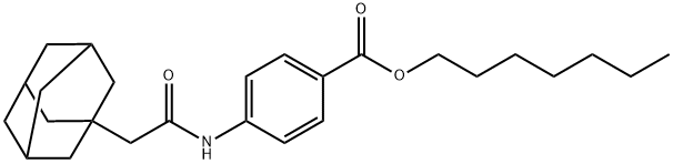 heptyl 4-(2-(adamantan-1-yl)acetamido)benzoate Struktur