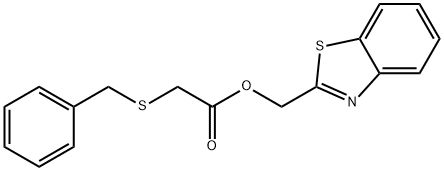 1,3-benzothiazol-2-ylmethyl (benzylsulfanyl)acetate Struktur