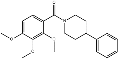 (4-phenylpiperidin-1-yl)(2,3,4-trimethoxyphenyl)methanone Struktur