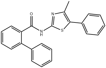 N-(4-methyl-5-phenyl-1,3-thiazol-2-yl)biphenyl-2-carboxamide Struktur