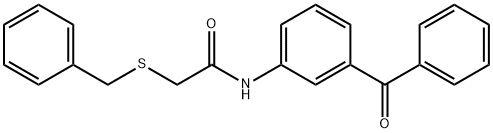 2-(benzylsulfanyl)-N-[3-(phenylcarbonyl)phenyl]acetamide Struktur