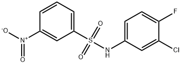 N-(3-chloro-4-fluorophenyl)-3-nitrobenzenesulfonamide Struktur