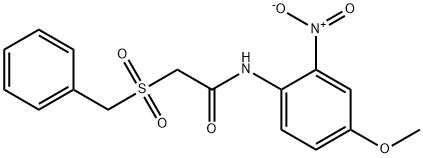 2-(benzylsulfonyl)-N-(4-methoxy-2-nitrophenyl)acetamide Struktur