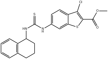 methyl 3-chloro-6-(3-(1,2,3,4-tetrahydronaphthalen-1-yl)thioureido)benzo[b]thiophene-2-carboxylate Struktur