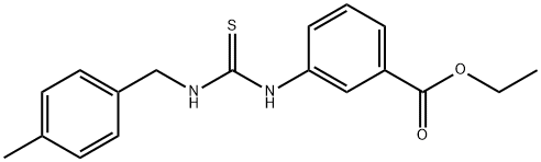 ethyl 3-(3-(4-methylbenzyl)thioureido)benzoate Struktur