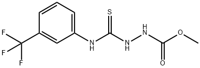 methyl 2-((3-(trifluoromethyl)phenyl)carbamothioyl)hydrazinecarboxylate Struktur