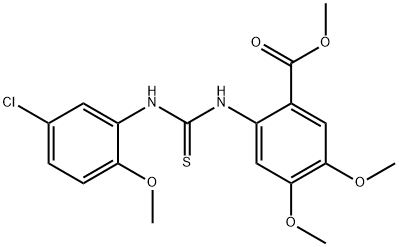 methyl 2-(3-(5-chloro-2-methoxyphenyl)thioureido)-4,5-dimethoxybenzoate Struktur