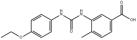 3-(3-(4-ethoxyphenyl)ureido)-4-methylbenzoic acid Struktur