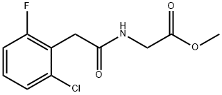 methyl 2-(2-(2-chloro-6-fluorophenyl)acetamido)acetate Struktur