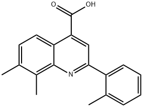 7,8-dimethyl-2-(o-tolyl)quinoline-4-carboxylic acid Struktur