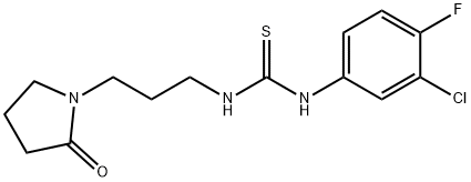 1-(3-chloro-4-fluorophenyl)-3-[3-(2-oxopyrrolidin-1-yl)propyl]thiourea Struktur