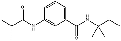 N-(2-methylbutan-2-yl)-3-[(2-methylpropanoyl)amino]benzamide Struktur