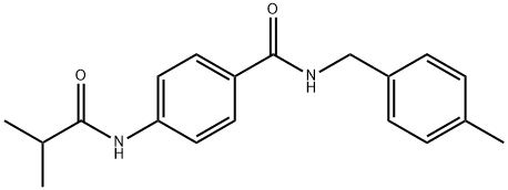 N-(4-methylbenzyl)-4-[(2-methylpropanoyl)amino]benzamide Struktur