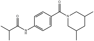 N-{4-[(3,5-dimethylpiperidin-1-yl)carbonyl]phenyl}-2-methylpropanamide Struktur