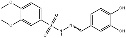 (Z)-N'-(3,4-dihydroxybenzylidene)-3,4-dimethoxybenzenesulfonohydrazide Struktur