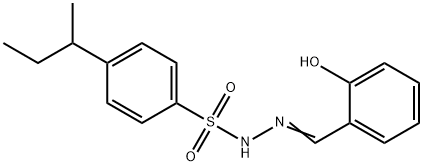 (E)-4-(sec-butyl)-N'-(2-hydroxybenzylidene)benzenesulfonohydrazide Struktur