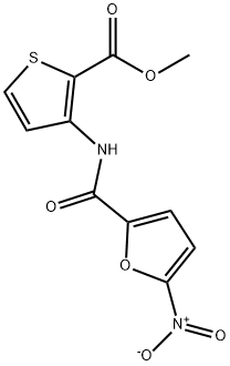 methyl 3-(5-nitrofuran-2-carboxamido)thiophene-2-carboxylate Struktur