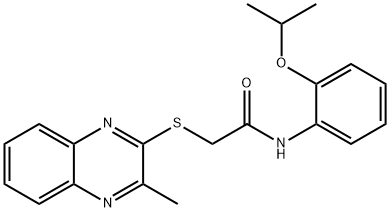 2-[(3-methylquinoxalin-2-yl)sulfanyl]-N-[2-(propan-2-yloxy)phenyl]acetamide Struktur