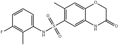 N-(3-fluoro-2-methylphenyl)-7-methyl-3-oxo-3,4-dihydro-2H-1,4-benzoxazine-6-sulfonamide Struktur