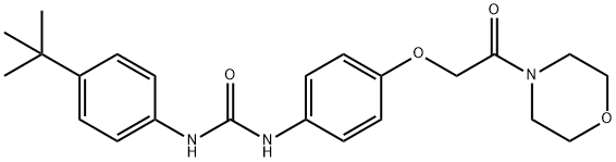 1-(4-tert-butylphenyl)-3-{4-[2-(morpholin-4-yl)-2-oxoethoxy]phenyl}urea Struktur