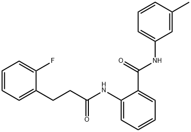 2-{[3-(2-fluorophenyl)propanoyl]amino}-N-(3-methylphenyl)benzamide Struktur