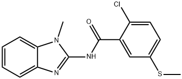 2-chloro-N-(1-methyl-1H-benzimidazol-2-yl)-5-(methylsulfanyl)benzamide Struktur