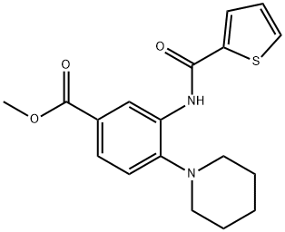 methyl 4-(piperidin-1-yl)-3-(thiophene-2-carboxamido)benzoate Struktur