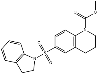 methyl 6-(indolin-1-ylsulfonyl)-3,4-dihydroquinoline-1(2H)-carboxylate Struktur