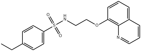 4-ethyl-N-[2-(quinolin-8-yloxy)ethyl]benzenesulfonamide Struktur