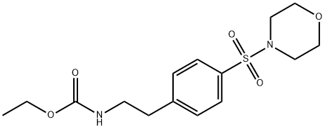 ethyl {2-[4-(morpholin-4-ylsulfonyl)phenyl]ethyl}carbamate Struktur