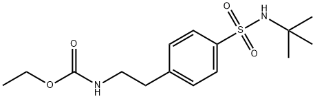 ethyl {2-[4-(tert-butylsulfamoyl)phenyl]ethyl}carbamate Struktur