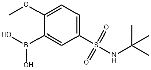 5-(N-tert-butylsulfamoyl)-2-methoxyphenylboronic acid Struktur