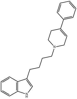 3-(4-(4-phenyl-5,6-dihydropyridin-1(2H)-yl)butyl)-1H-indole Structure