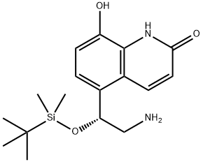 (R)-5-(2-amino-1-((tert-butyldimethylsilyl)oxy)ethyl)-8-hydroxyquinolin-2(1H)-one Struktur