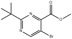 Methyl 5-bromo-2-(tert-butyl)pyrimidine-4-carboxylate Struktur