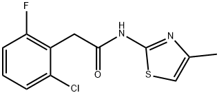 2-(2-chloro-6-fluorophenyl)-N-(4-methyl-1,3-thiazol-2-yl)acetamide Struktur