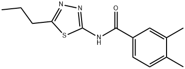 3,4-dimethyl-N-(5-propyl-1,3,4-thiadiazol-2-yl)benzamide Struktur