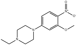 1-Ethyl-4-(3-methoxy-4-nitro-phenyl)-piperazine Struktur