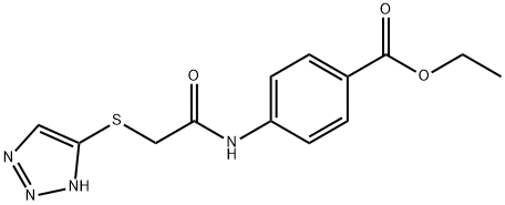 ethyl 4-{[(1H-1,2,3-triazol-5-ylsulfanyl)acetyl]amino}benzoate Struktur