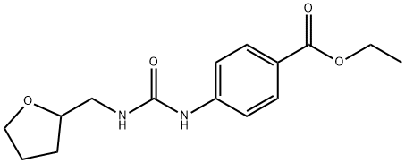 ethyl 4-(3-((tetrahydrofuran-2-yl)methyl)ureido)benzoate Struktur