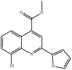 methyl 8-chloro-2-(furan-2-yl)quinoline-4-carboxylate Struktur