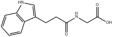 2-(3-(1H-indol-3-yl)propanamido)acetic acid Struktur