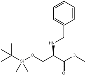 (R)-methyl 2-(benzylamino)-3-((tert-butyldimethylsilyl)oxy)propanoate Structure