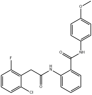 2-{[(2-chloro-6-fluorophenyl)acetyl]amino}-N-(4-methoxyphenyl)benzamide Struktur