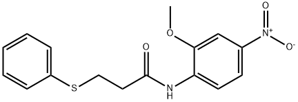 N-(2-methoxy-4-nitrophenyl)-3-(phenylsulfanyl)propanamide Struktur