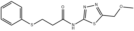 N-[5-(methoxymethyl)-1,3,4-thiadiazol-2-yl]-3-(phenylsulfanyl)propanamide Struktur