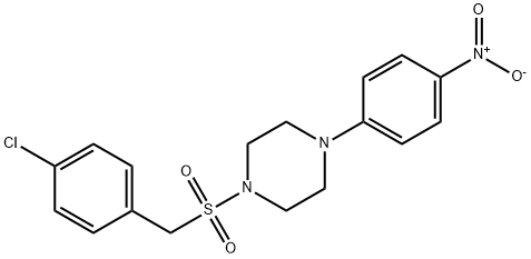 1-[(4-chlorobenzyl)sulfonyl]-4-(4-nitrophenyl)piperazine Struktur