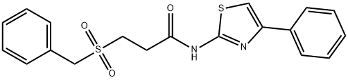 3-(benzylsulfonyl)-N-(4-phenyl-1,3-thiazol-2-yl)propanamide Struktur