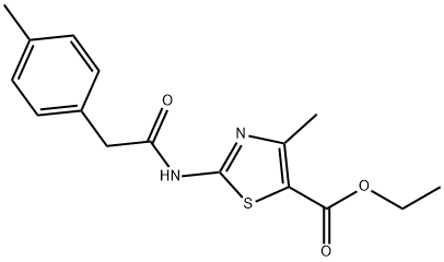 ethyl 4-methyl-2-(2-(p-tolyl)acetamido)thiazole-5-carboxylate Struktur