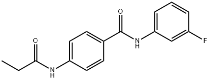 N-(3-fluorophenyl)-4-(propanoylamino)benzamide Struktur